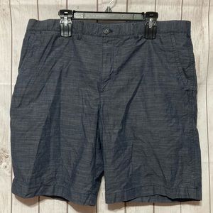 Tommy Hilfiger Shorts Men 40 Navy Blue Striped Classic Fit Chino Casual Preppy